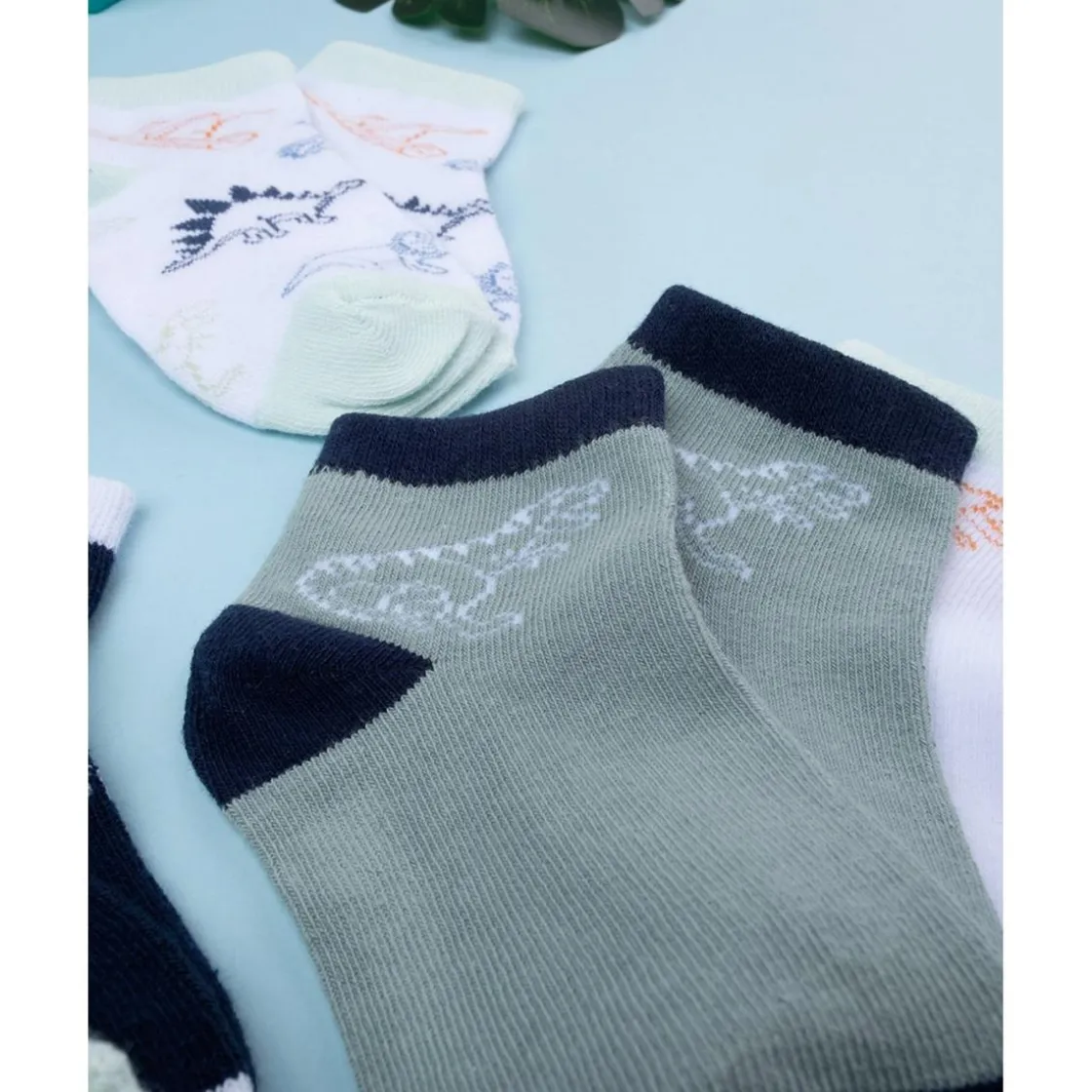 Prenatal Pack 5 Calcetines Bebé Niño Dinosaurios Coloridos* Calzado Y Accesorios·Accesorios Y Complementos