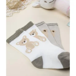 Prenatal Pack 2 calcetines niño – ositos, algodón cálido