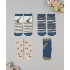 Prenatal Pack 4 calcetines para niño dinosaurios* Calzado Y Accesorios·Accesorios Y Complementos