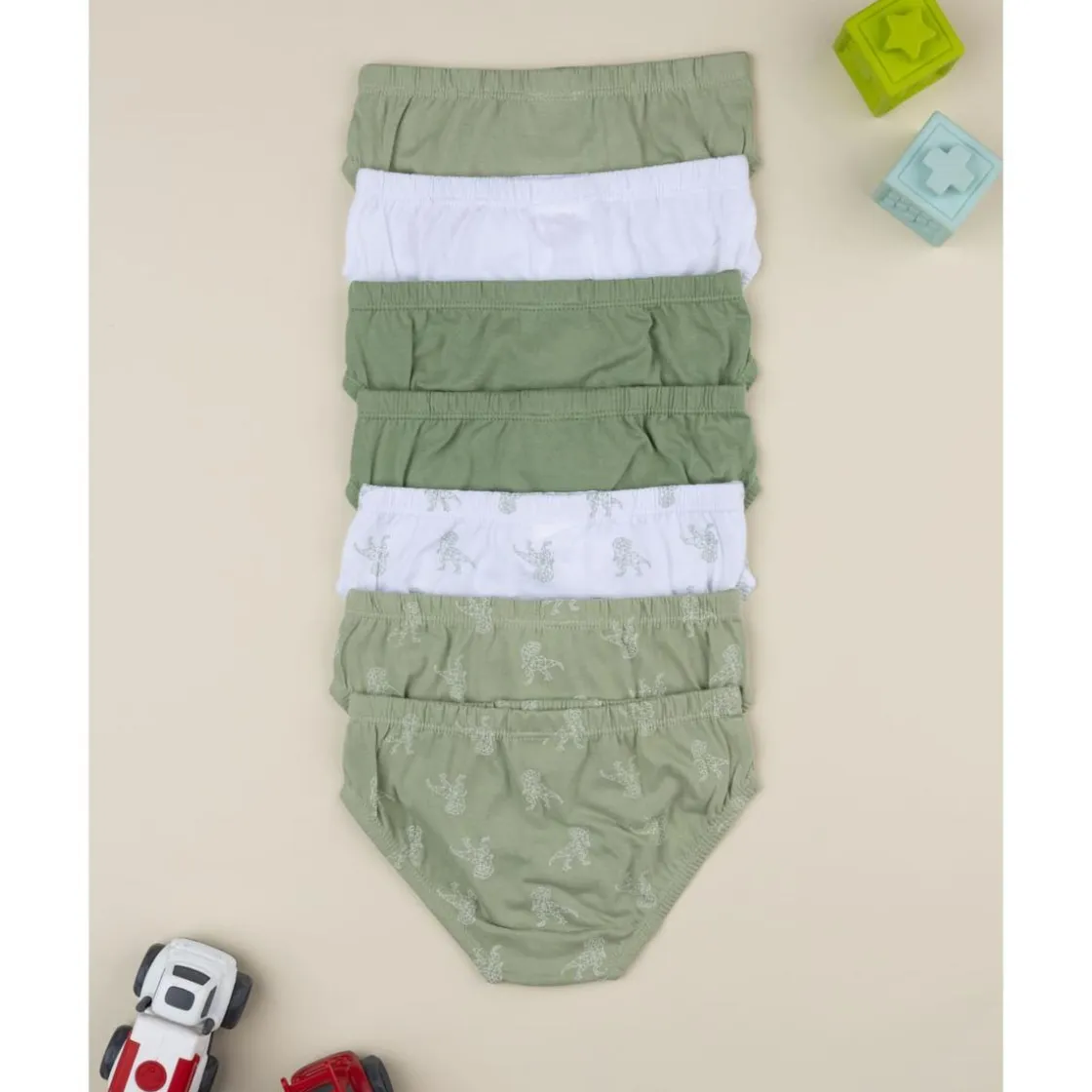 Prenatal Pack 7 calzoncillos dinosaurio para niño* Descanso Y Ropa Interior·Infantil 2-10 Años