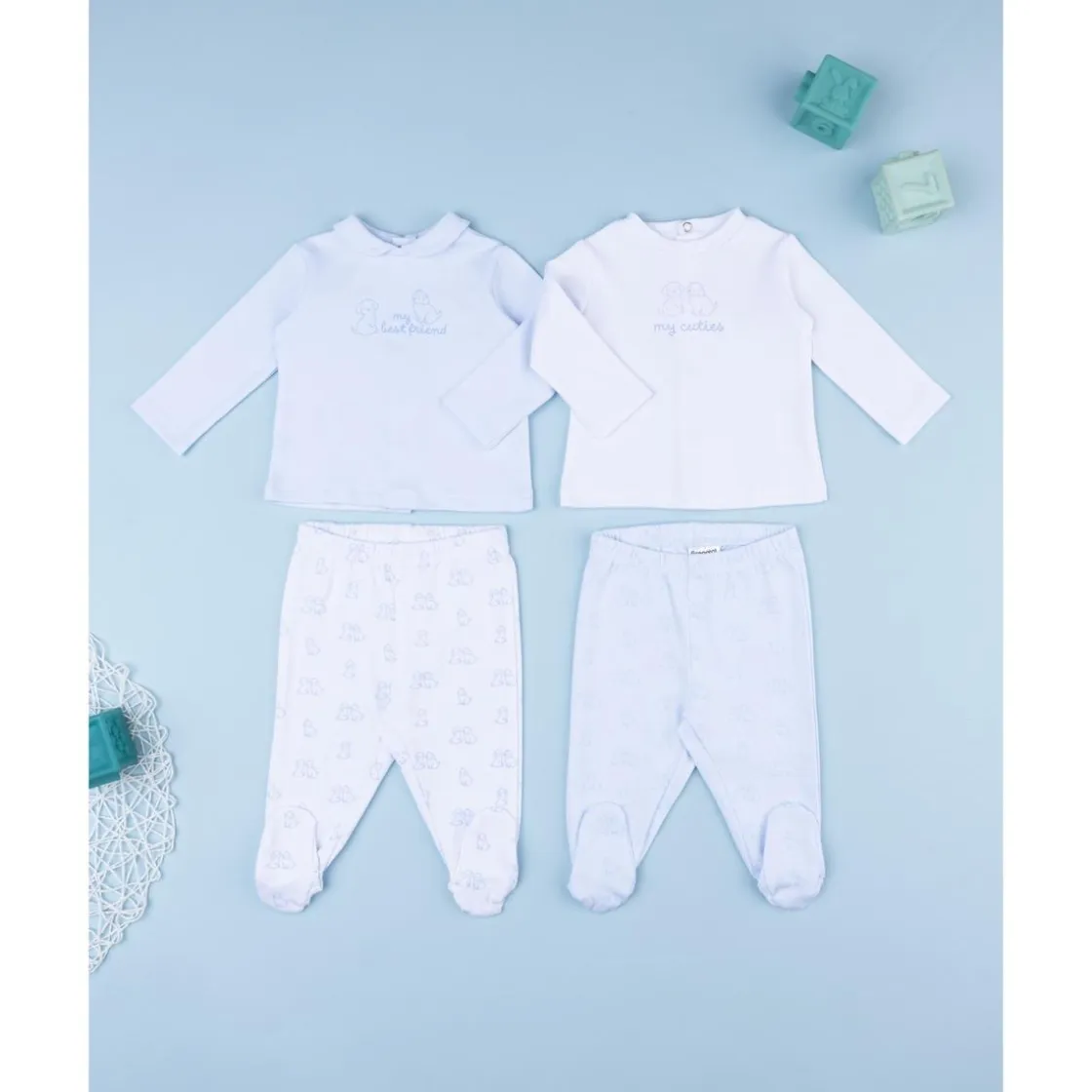 Prenatal Pack 2 conjuntos bebé estampado perritos* Recién Nacido·Ropa Y Accesorios|Ropa Y Accesorios·Conjuntos