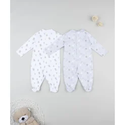 Prenatal Pack 2 peleles interlock de recién nacido blanco/gris* Ropa Y Accesorios·Peleles|Recién Nacido·Ropa Y Accesorios