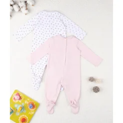 Prenatal Pack 2 pijamas enterizos de bebé niña con estampado de jirafa
