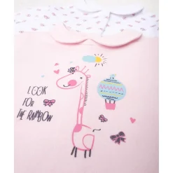 Prenatal Pack 2 pijamas enterizos de bebé niña con estampado de jirafa