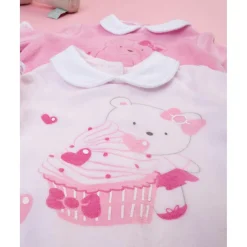 Prenatal Pack 2 pijamas enteros en felpa blanco y rosa