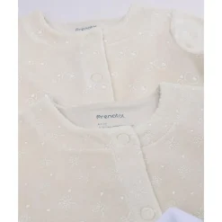 Prenatal Pack 3 pijamas largos de bebé en blanco y beige