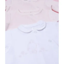 Prenatal Pack 3 pijamas largos de bebé en terciopelo corredino