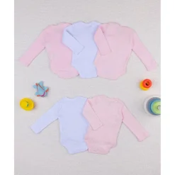 Prenatal Pack de 5 bodies rosas, blancos y con estrellitas