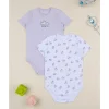 Prenatal Pack de 2 bodis de niña unicornios violeta y blanco