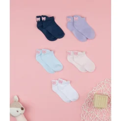 Prenatal Pack de 5 calcetines multicolor con lacito rosa* Calzado Y Accesorios·Accesorios Y Complementos