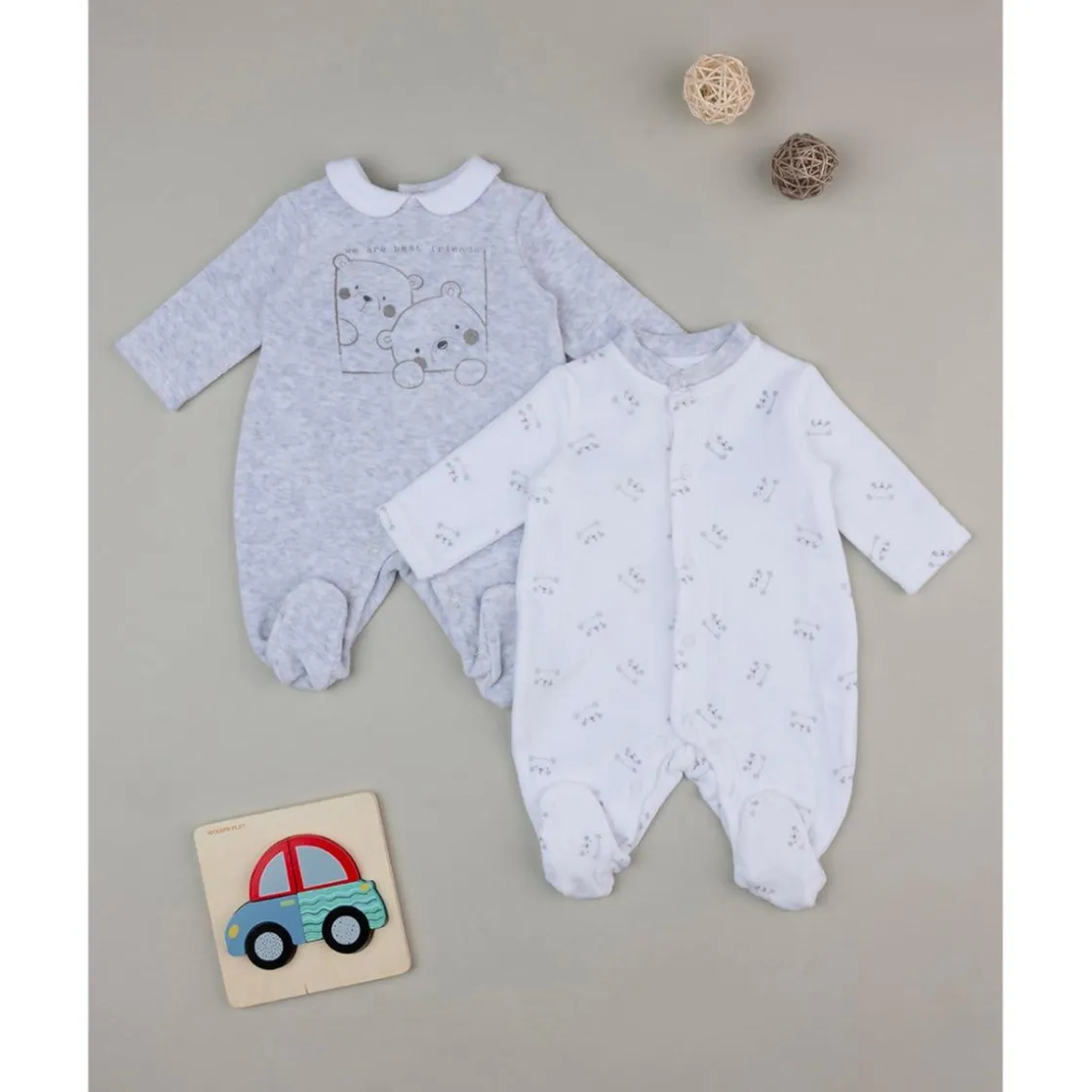 Prenatal Pack de 2 piezas pijamas de terciopelo* Ropa Y Accesorios·Peleles|Recién Nacido·Ropa Y Accesorios