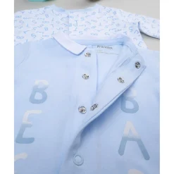 Prenatal Pack de 2 pijamas azules y blancos con inscripciones