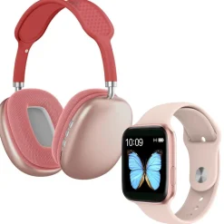 KLACK EUROPE Pack Smartwatch + Auriculares Rosa