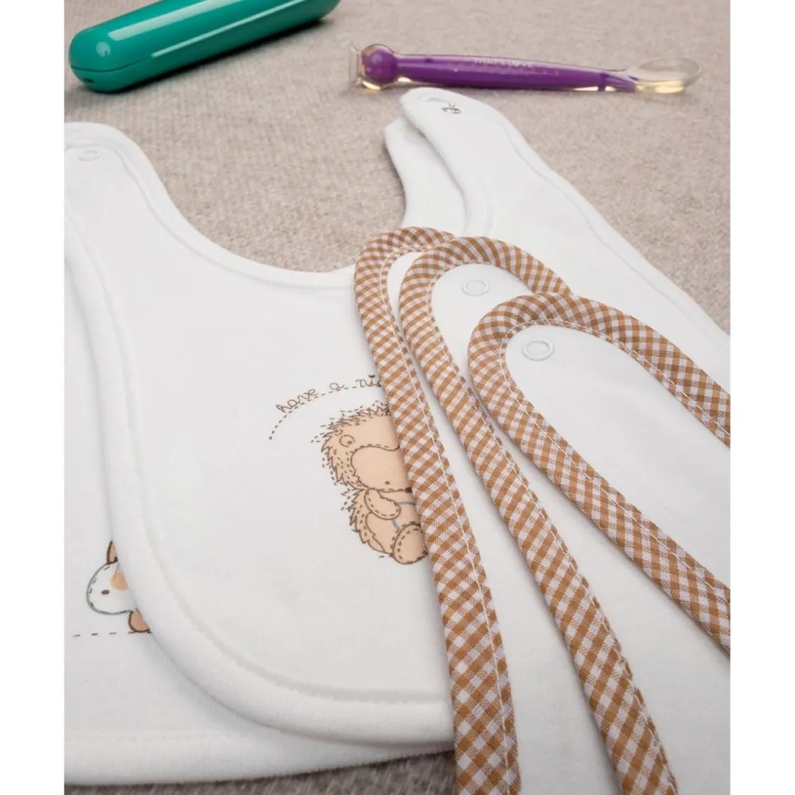 Prenatal Pack x5 baberos interlock* Recién Nacido·Ropa Y Accesorios|Ropa Y Accesorios·Baberos