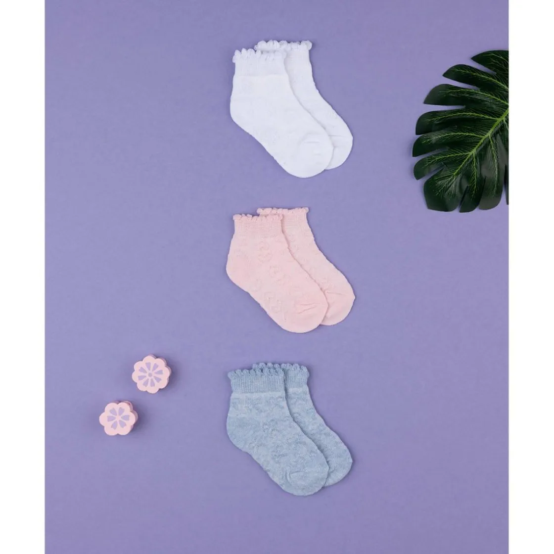 Prenatal Pack x3 calcetines niña cortos de algodón* Calzado Y Accesorios·Accesorios Y Complementos