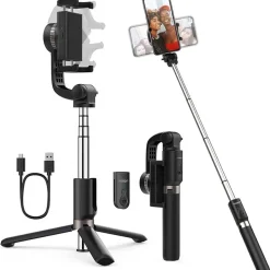 KLACK EUROPE Palo selfie con mando a distancia estabilizador L08