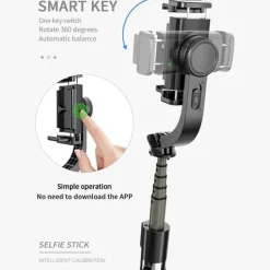 KLACK EUROPE Palo selfie con mando a distancia estabilizador L08