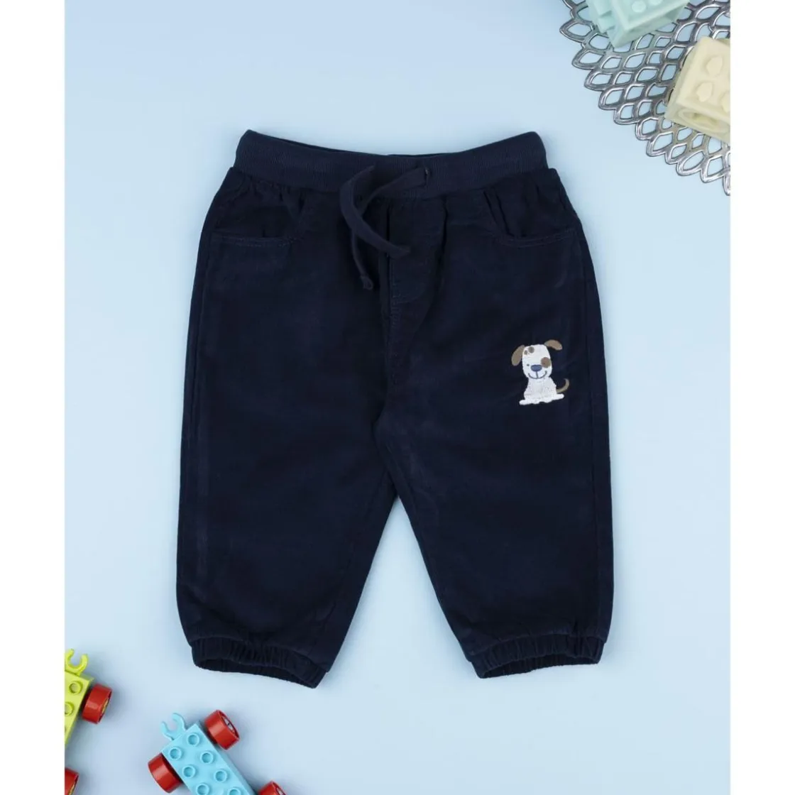 Prenatal Pantalón azul de felpa ligera niño
