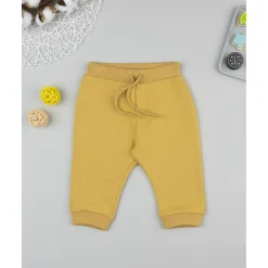 Prenatal Pantalón bebé amarillo ocre felpado