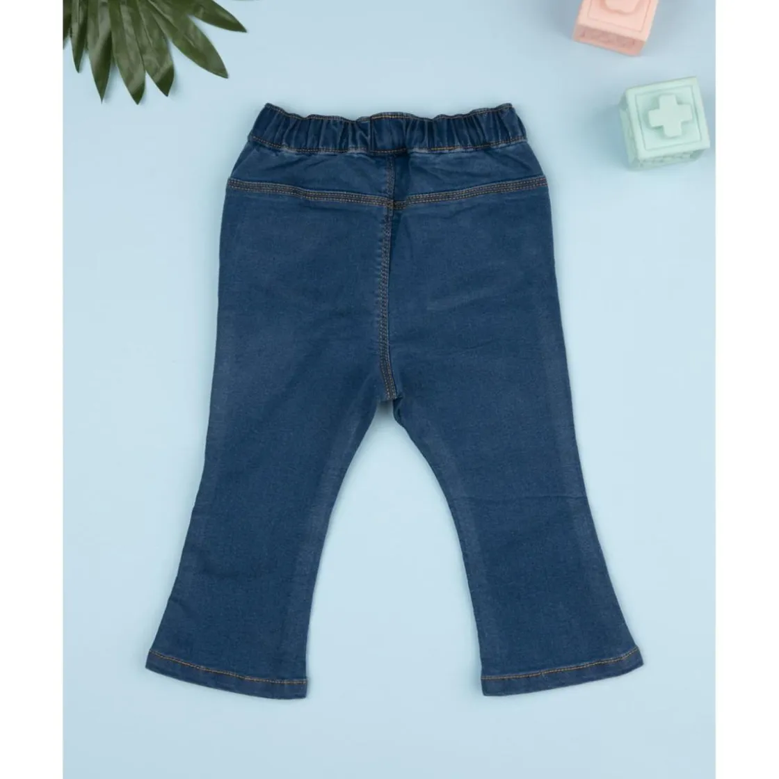 Prenatal Pantalón campana denim niña con bordados florales* Niña·Bebé Niña 3-36 Meses|Bebé Niña 3-36 Meses·Vaqueros, Pantalones Y Petos