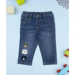 Prenatal Pantalón denim niño con patch de ositos
