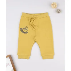 Prenatal Pantalón felpado amarillo "Dinosaur" para niño