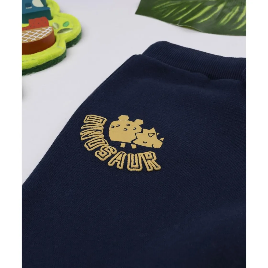 Prenatal Pantalón felpado azul "Dinosaur" para niño