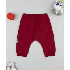 Prenatal Pantalón felpado niño color burdeos
