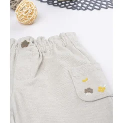 Prenatal Pantalón niña beige con bolsillos y bordados* Recién Nacido·Ropa Y Accesorios|Ropa Y Accesorios·Pantalones Y Petos