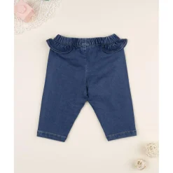 Prenatal Pantalón niña denim con volantes