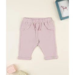 Prenatal Pantalón niña rosa en punto suave