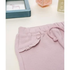 Prenatal Pantalón niña rosa en punto suave