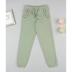 Prenatal Pantalón niña verde con bordado de flores* Niña·Niña 2-10 Años|Niña 2-10 Años·Vaqueros, Pantalones Y Petos
