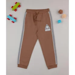 Prenatal Pantalón niño marrón con bandas laterales
