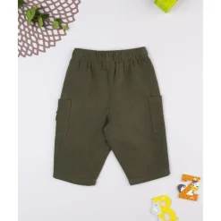 Prenatal Pantalón niño verde con bolsillos cargo y oso* Bebé Niño 3-36 Meses·Vaqueros, Pantalones Y Petos|Niño·Bebé Niño 3-36 Meses