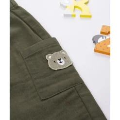 Prenatal Pantalón niño verde con bolsillos cargo y oso* Bebé Niño 3-36 Meses·Vaqueros, Pantalones Y Petos|Niño·Bebé Niño 3-36 Meses