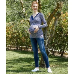 Prenatal Pantalón premamá en denim elástico con banda alta en la cintura