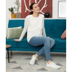 Prenatal Pantalón premamá en denim elástico con banda alta en la cintura* Moda·Pantalones, Faldas Y Leggins|Premamá·Moda