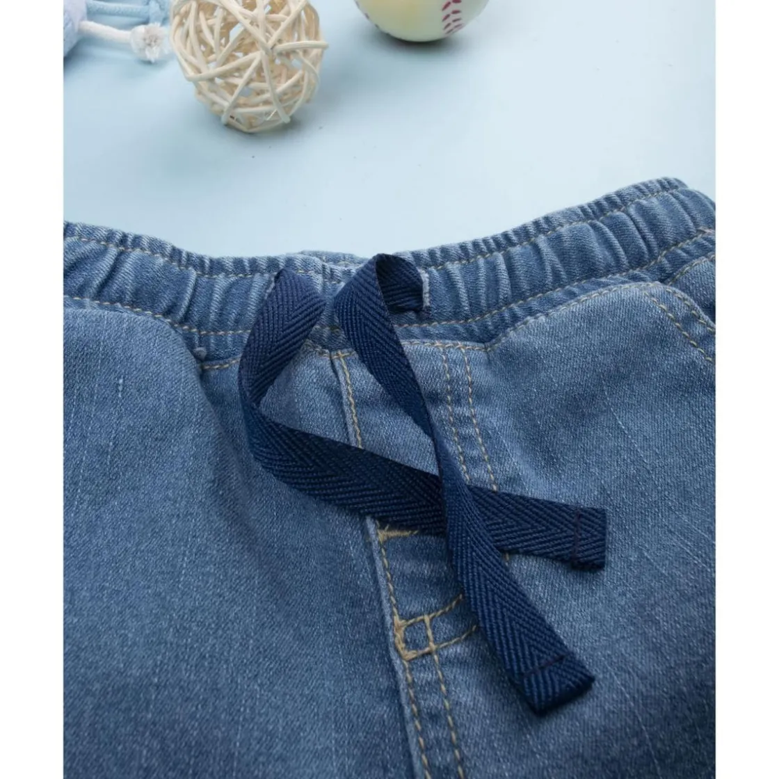 Prenatal Pantalón vaquero de niño con parche de Mickey Mouse