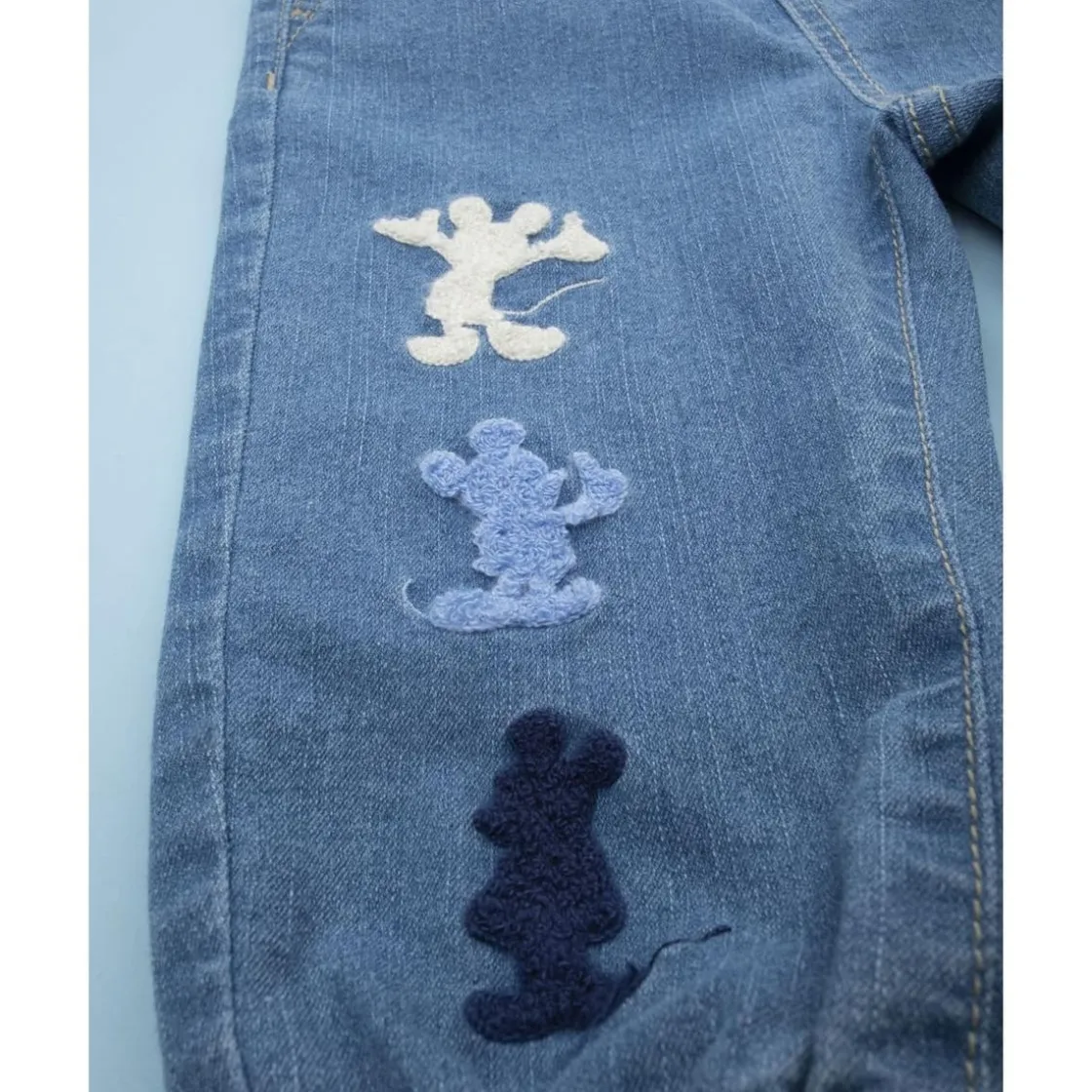 Prenatal Pantalón vaquero de niño con parche de Mickey Mouse