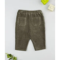 Prenatal Pantalón velour niño verde