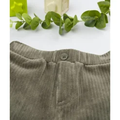 Prenatal Pantalón velour niño verde