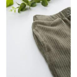 Prenatal Pantalón velour niño verde