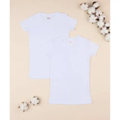 Prenatal Paquete de 2 camisetas interiores de niño de media manga