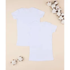 Prenatal Paquete de 2 camisetas interiores de niño de media manga