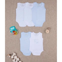 Prenatal Paquete de 5 camisetas sin mangas para niño