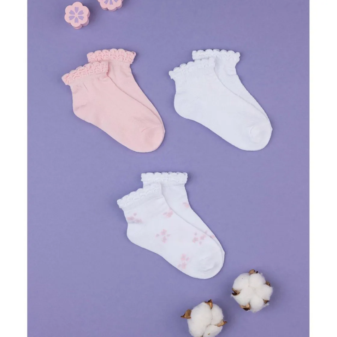 Prenatal Paquete de 3 pares de calcetines de niña con volantes* Calzado Y Accesorios·Accesorios Y Complementos