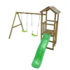 MASGAMES Parque infantil Carlit de madera columpios y tobogán