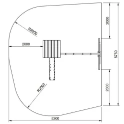 MASGAMES Parque infantil Carlit de madera columpios y tobogán