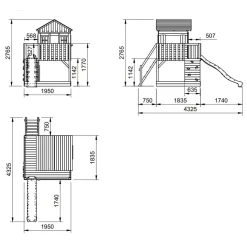 MASGAMES Parque infantil de madera Lollipop L* Columpios